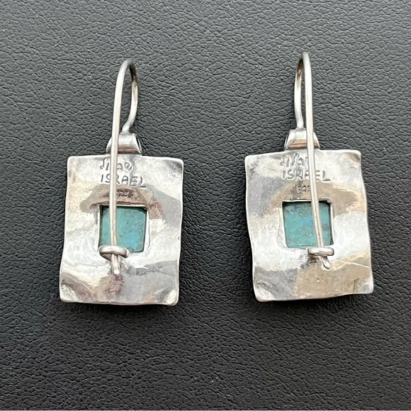 🔴SOLD🔴 Shablool Didae sterling silver turquoise earrings - Picture 2 of 7